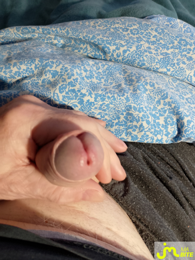 Photos de bites : Branlette au lit au r&eacute;veil 😏